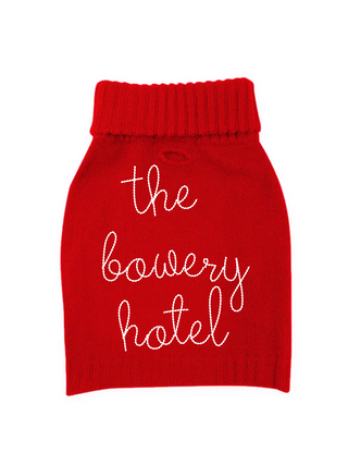 "the bowery hotel" Dog Sweater Cashmere Core Lingua Franca Red XS