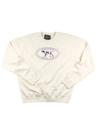 "westminster logo" Sweatshirt Sweatshirt LINGUA FRANCA NYC Cream XS