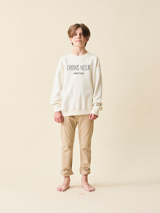 Crow's Nest Kids' Sweatshirt  Lingua Franca NYC 2T Cream 