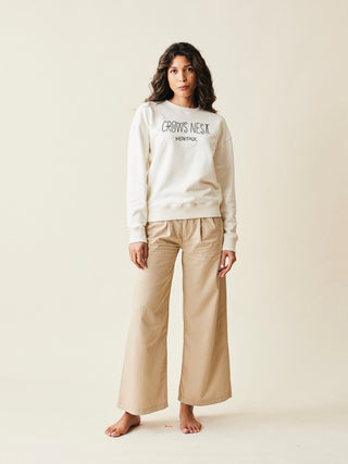 Crow's Nest Women's Sweatshirt  Lingua Franca NYC XS Cream 