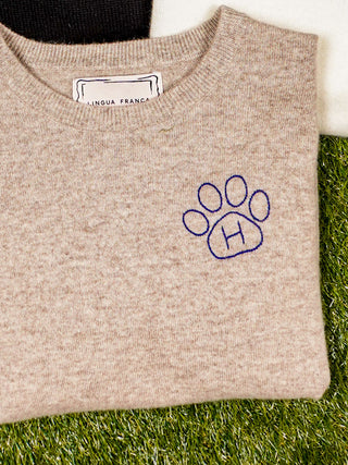 Custom Puppy Love WKC Crewneck Cashmere Core LINGUA FRANCA NYC