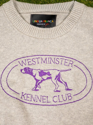 "westminster logo" Maxine Sweater Cotton Cashmere LINGUA FRANCA NYC