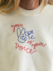 'your vote, voice' with Peace Sign Women's Sweatshirt