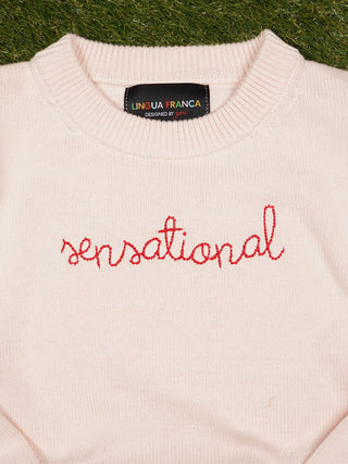 "sensational" Maxine Sweater Cotton Cashmere LINGUA FRANCA NYC