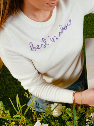 "best in show" Women's Crewneck Cashmere Core LINGUA FRANCA NYC