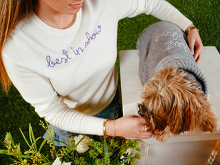 "best in show" Women's Crewneck Cashmere Core LINGUA FRANCA NYC