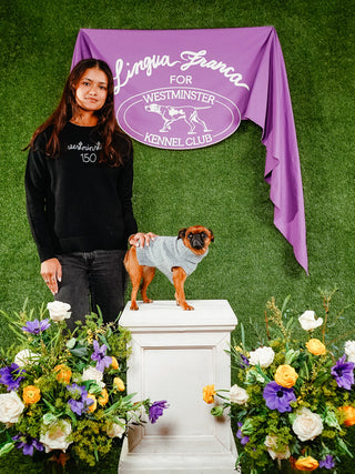 Custom Puppy Love WKC Dog Sweater Wool LINGUA FRANCA NYC