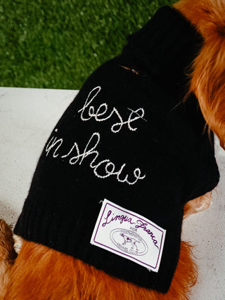 "best in show" Dog Sweater LINGUA FRANCA NYC