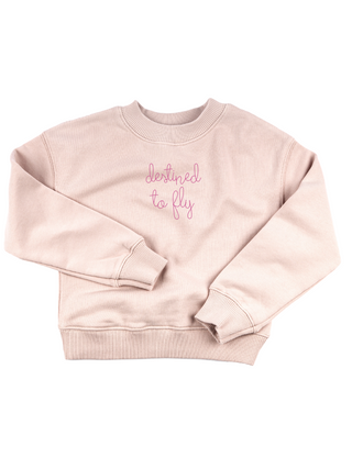 "destined to fly" Kids' Sweatshirt Sweatshirt Ecovest Light Pink 2T 