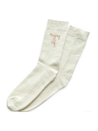 “angry elf” Cashmere Socks
