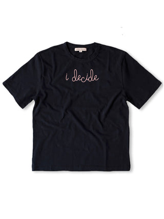 "i decide" T-Shirt  Lingua Franca NYC Black XS 