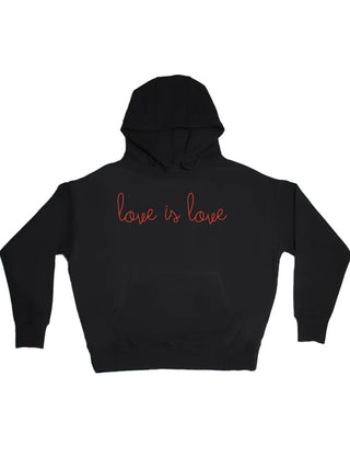 "love is love" Hoodie  Lingua Franca Black 3XS 