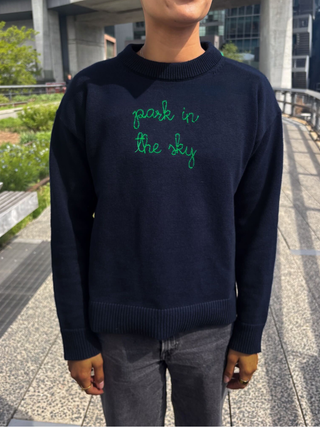 "park in the sky" Maxine Sweater Cotton Cashmere Core LINGUA FRANCA NYC