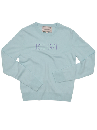 "ice out" Women's Crewneck Cashmere Core LINGUA FRANCA NYC Seafoam XS