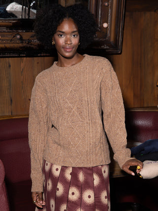 "resist" Bianca Crewneck CUSTOM LINGUA FRANCA NYC Acorn XS