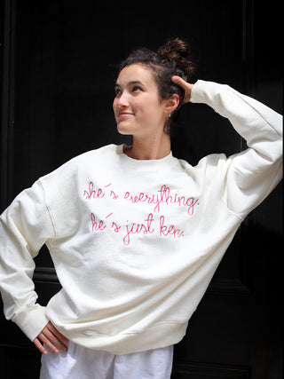 "she's everything. he's just ken." Sweatshirt  Lingua Franca NYC   