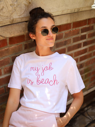 "my job is beach" T-Shirt  Lingua Franca NYC   