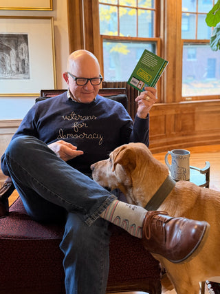"veterans for democracy" Men's Crewneck Cashmere Core LINGUA FRANCA NYC