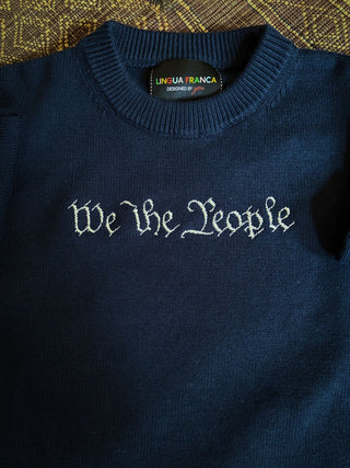 "we the people" Constitution Edition Maxine Sweater Cotton Cashmere Core LINGUA FRANCA NYC
