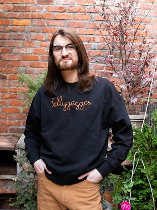 "lollygagger" Sweatshirt  Lingua Franca NYC Black XS 