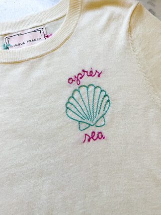 "après sea" Silk Cashmere Short Sleeve Crewneck