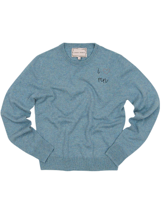 "i heart mn" Women's Crewneck Cashmere Core LINGUA FRANCA NYC
