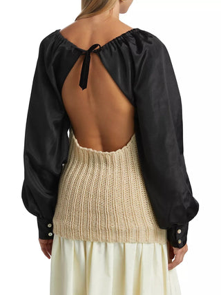 Mekas Knit Combo Top
