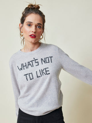What's Not to Like Crewneck Sweater Lingua Franca NYC Smoke XS 
