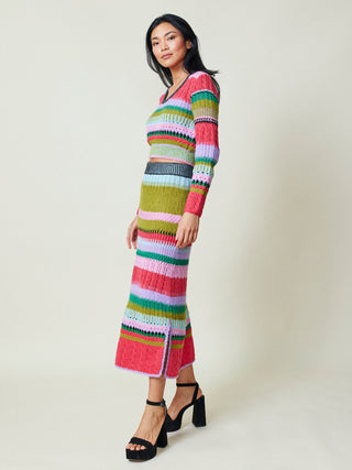 Ashby Multi Stitch Skirt  Lingua Franca NYC   