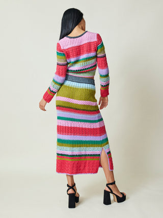 Ashby Multi Stitch Skirt  Lingua Franca NYC   