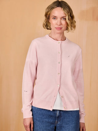 Wedding Date Classic Cardigan Cashmere Core LINGUA FRANCA NYC Pale Pink XS