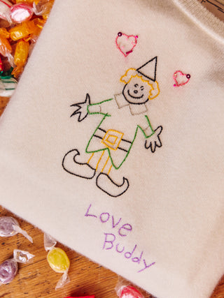 “Love Buddy Drawing” Cashmere Crewneck