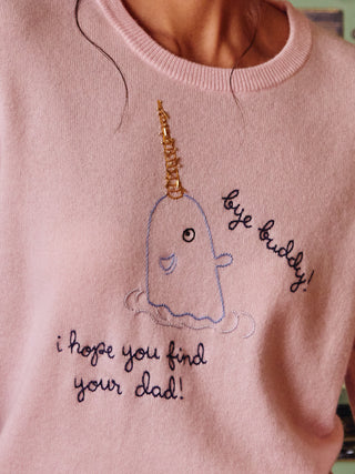 “bye buddy! i hope you find your dad!” Cashmere Crewneck