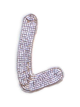 Beaded Letter Patches  Lingua Franca NYC OS L 