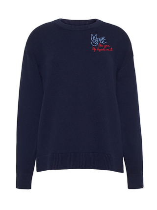 "vote like your life depends on it" with Peace Sign Maxine Sweater