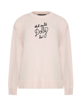 "what would dolly do?" graphic maxine sweater