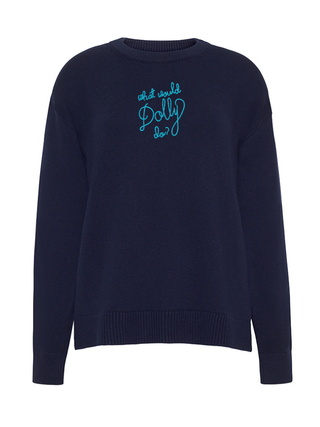 "what would dolly do?" graphic maxine sweater