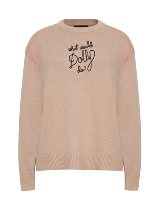 "what would dolly do?" graphic maxine sweater