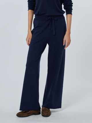 Sans Stitching Silk Cashmere Pant Silk Cashmere Core LINGUA FRANCA NYC Navy