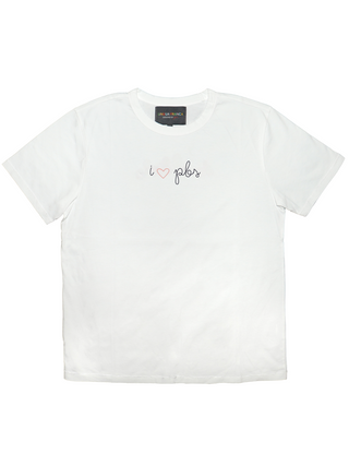 "i heart pbs" Women's T Shirt T Shirt LINGUA FRANCA NYC White XS