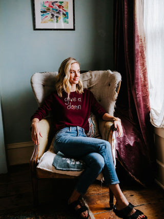Custom Women's 100% Cashmere Crewneck Sweater