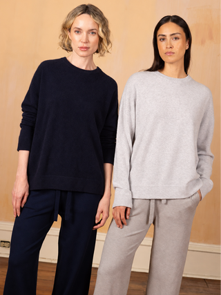 Women's Oversized 100% Cashmere Crewneck Sweater