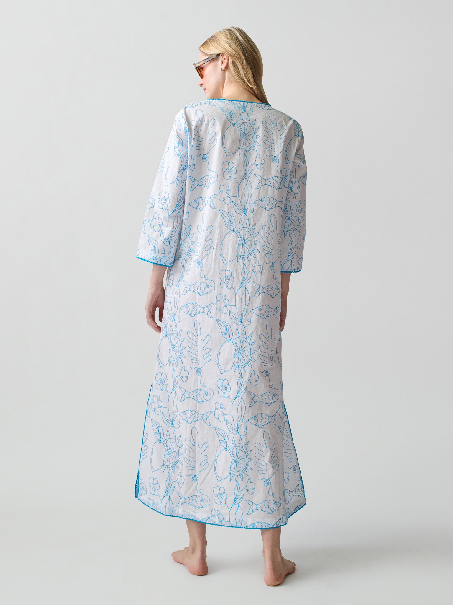 Petra Caftan White Multi / XS/SM Petra Caftan White Multi / XS/SM