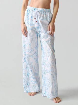 Petra Pants RTW LINGUA FRANCA NYC White Multi XS