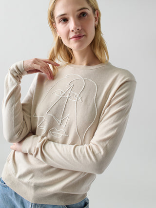 Lax Face Crewneck RTW LINGUA FRANCA NYC