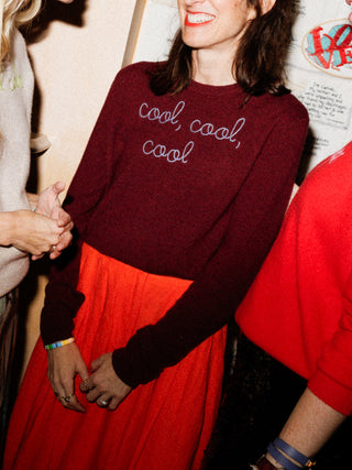 "cool, cool, cool" Women's Crewneck Sweater Donation10p   