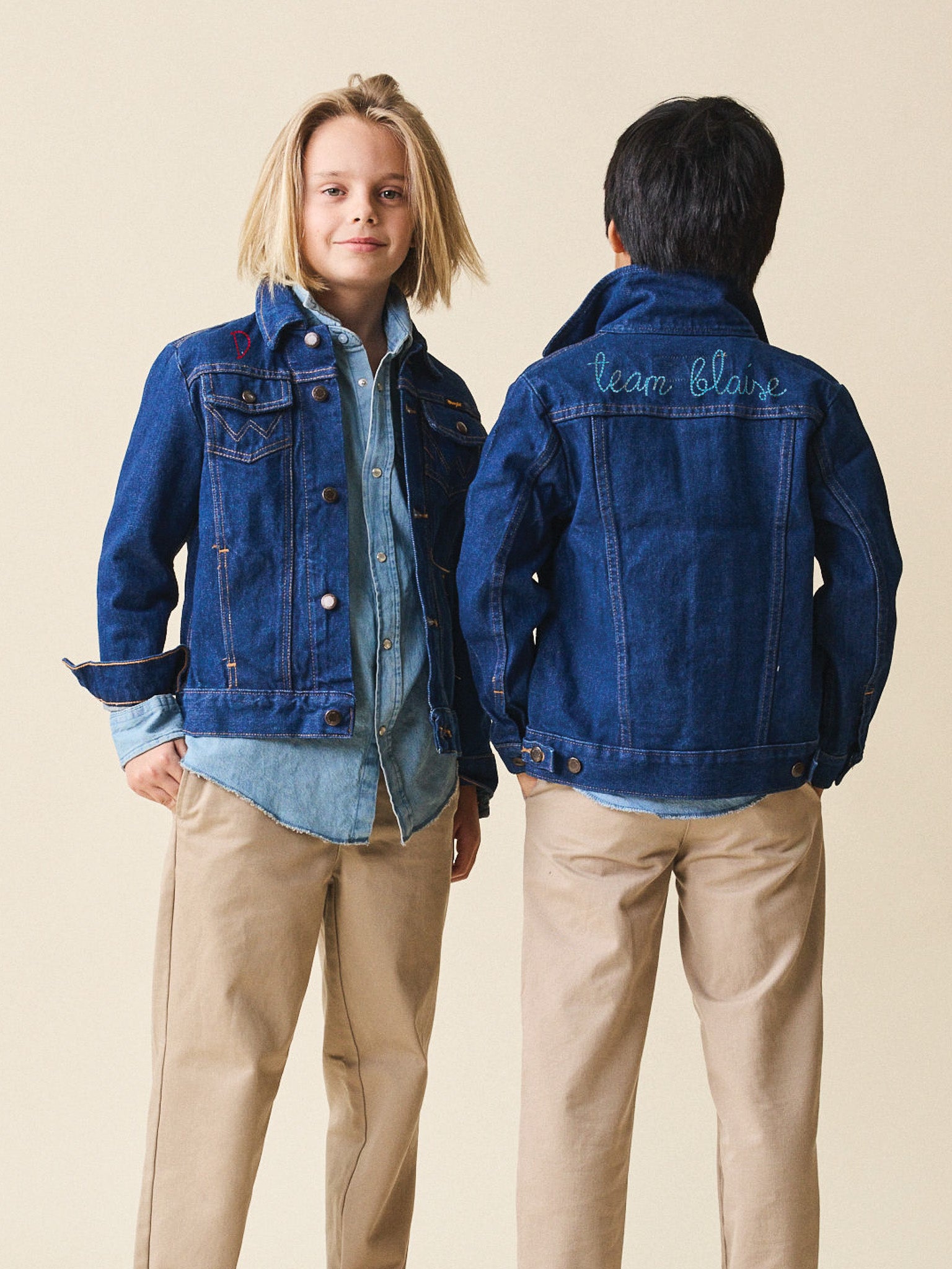 Rolanko Jeansjack voor meisjes, basic jeansjack met knoopsluiting Rolanko Jeansjack voor meisjes, basic jeansjack met knoopsluiting