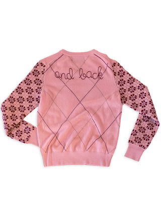 "love you to the moon and back" Argyle Pullover  Lingua Franca   