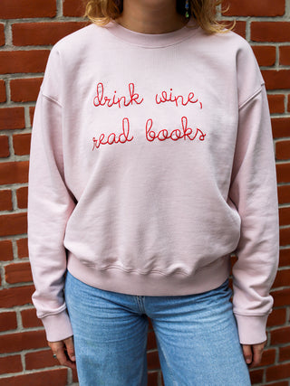 "drink wine, read books" Womens Sweatshirt Sweatshirt Ecovest   