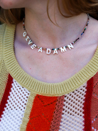 GIVE A DAMN necklace jewelry Brinker & Eliza   